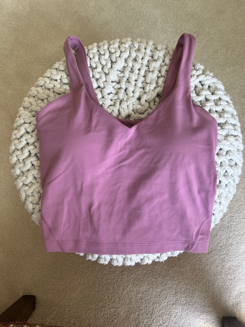 lululemon mauve scoop-back sports bra